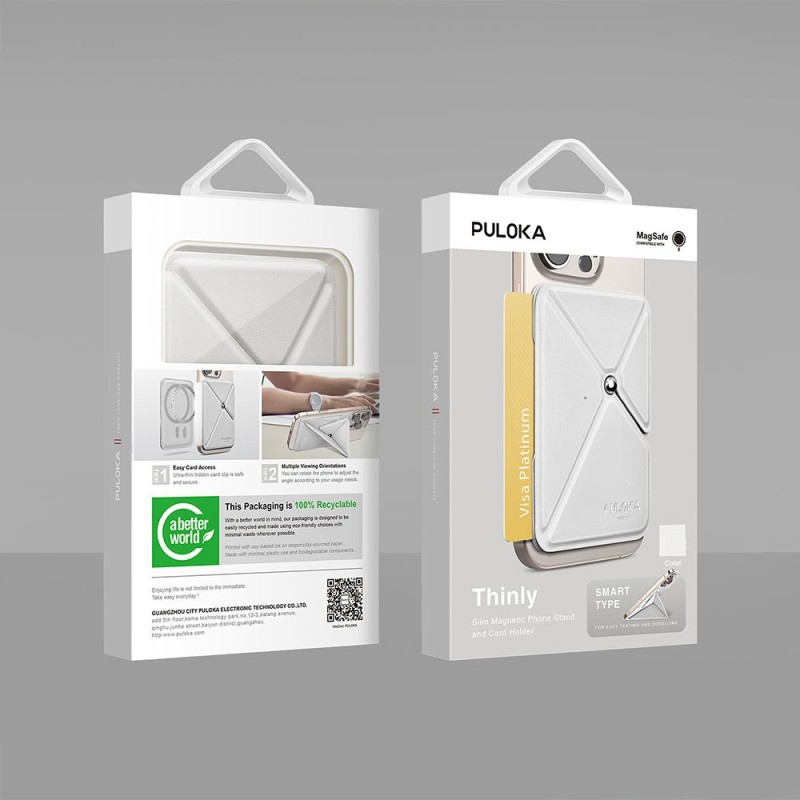 Tarjetero Magnético PULOKA con Soporte para Móvil | Wephone Mayorista