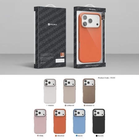 Funda de Cuero Magnética Aro Metálico MagSafe iPhone 17 Pro Max | Wephone Mayorista