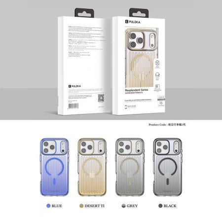 Funda Puloka Rayas Verticales Transparente Degradado con MagSafe