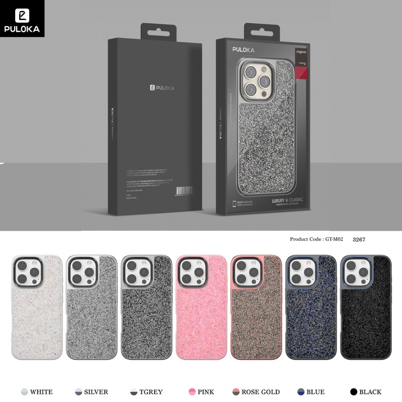Funda Puloka Glitter Diamond GT-M02 | Lujo y Protección iPhone 16 Pro