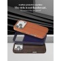 Funda de Cuero PULOKA Costura Vertical iPhone 17 Pro | Wephone Mayorista