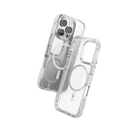 Funda para iPhone 16 PULOKA DEFENDER Transparente MagSafe – Antigolpes color Blanco