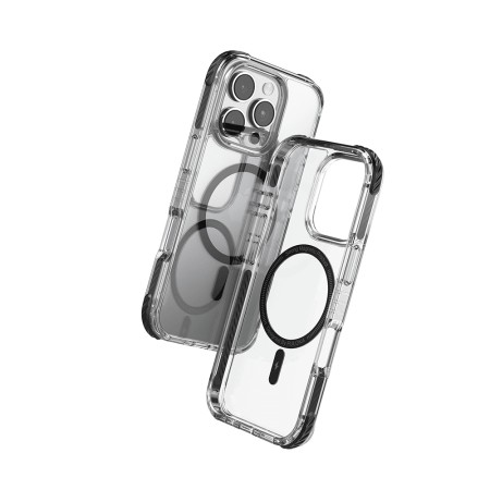 Funda para iPhone 15 Pro Max PULOKA DEFENDER Transparente MagSafe – Antigolpes color Negro