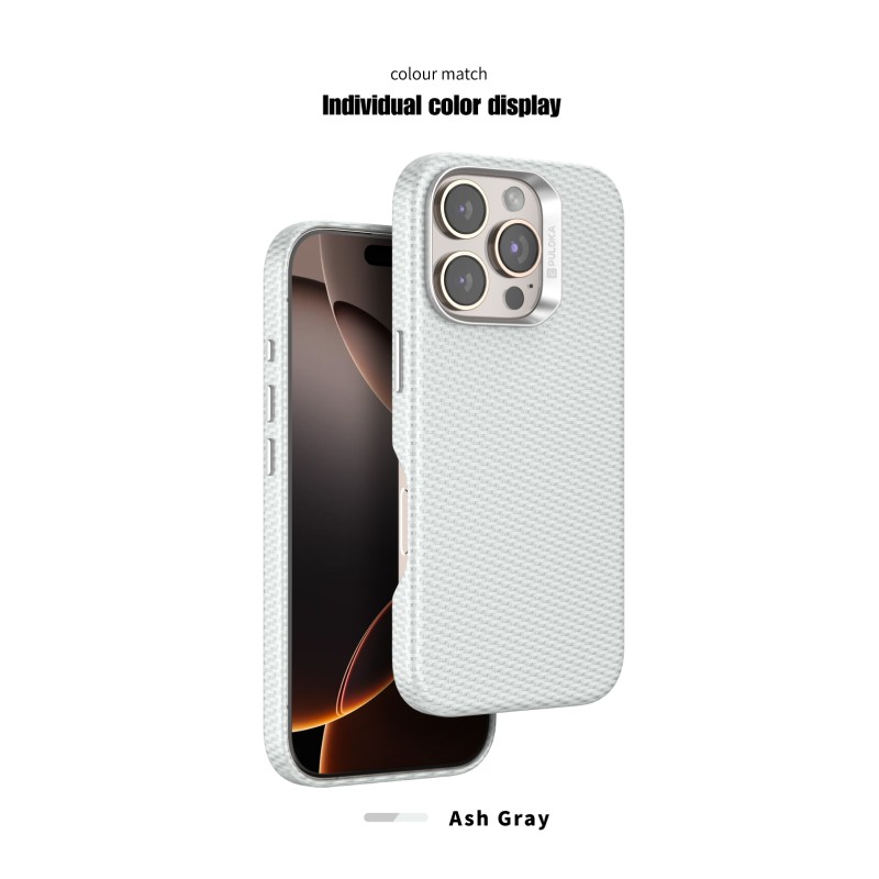 Funda PULOKA para iPhone 15 Textura Fibra de Carbono con MagSafe