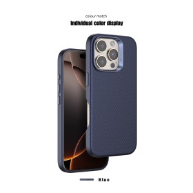 Funda PULOKA para iPhone 16 Textura Fibra de Carbono con MagSafe
