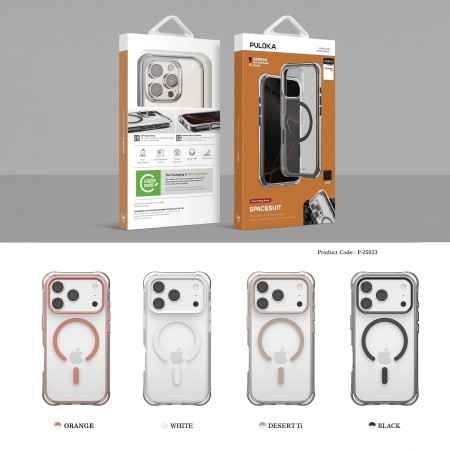 Funda PULOKA iPhone 17 Transparente Antigolpes con MagSafe (Borde de Color)
