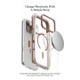 Funda PULOKA iPhone 16 Pro Max Transparente Antigolpes con MagSafe (Borde de Color) Naranja