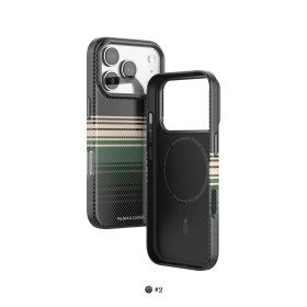Compra al por Mayor la funda de iPhone 17 de PULOKA con MagSafe – Kevlar Fibra 100% Aramida color Verde