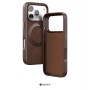 Compra al Por Mayor la Funda Puloka para iPhone 15 Pro Max de Cuero Magnética Business con Soporte 360° Color Marron