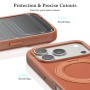 Compra al Por Mayor la Funda Puloka para iPhone 15 Pro Max de Cuero Magnética Business con Soporte 360° Marco Elevado 1mm