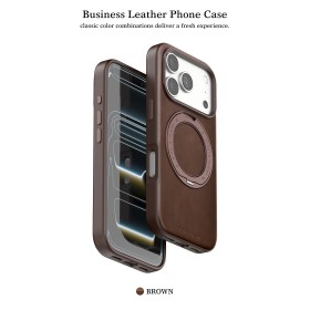 Funda Puloka iPhone 17 Cuero Magnética Business con Soporte | Wephone