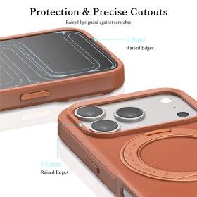 Compra al Por Mayor la Funda Puloka para iPhone 17 Pro Max de Cuero Magnética Business con Soporte 360° Marco Elevado 1mm